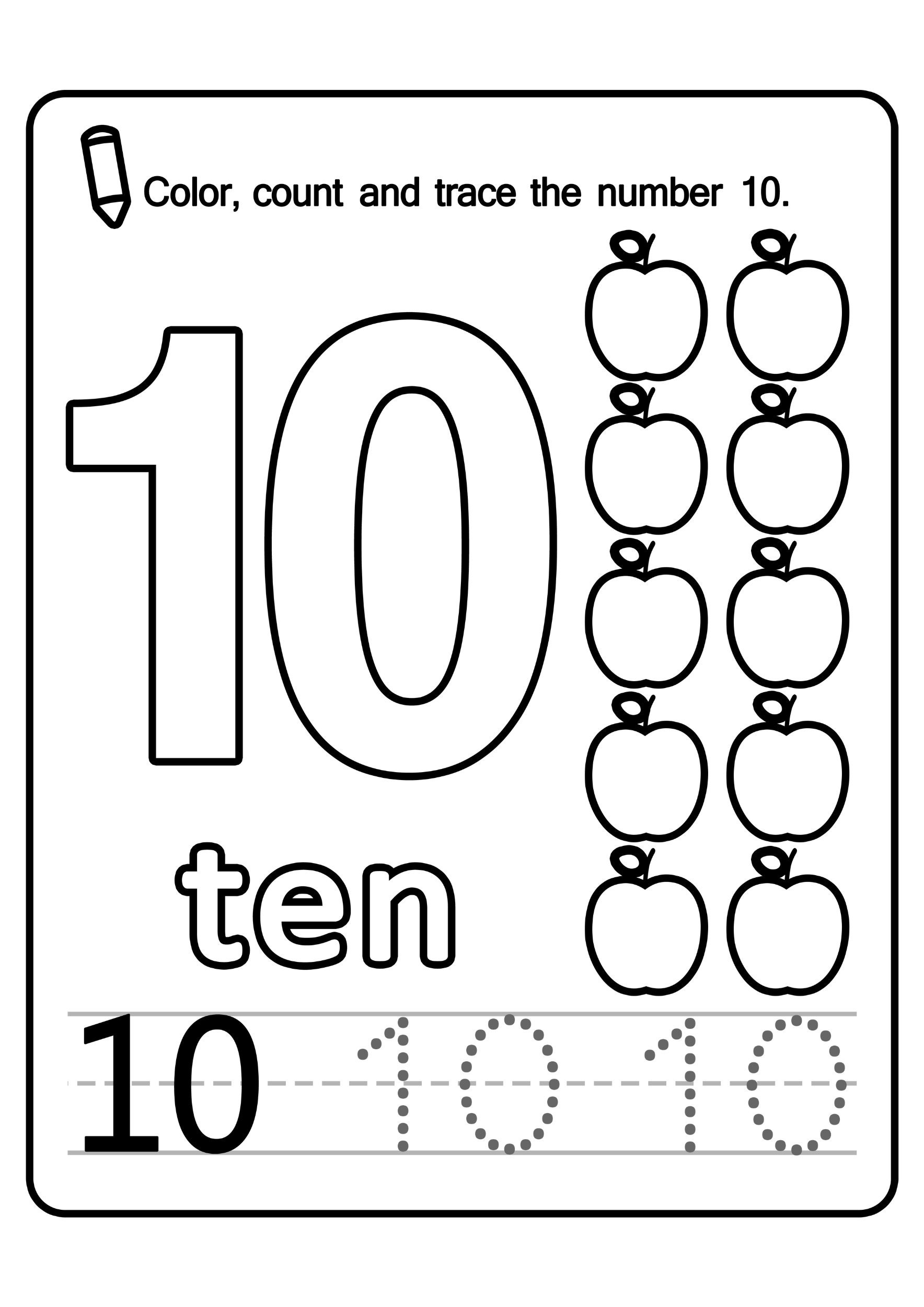 Color Count Amp Trace Number Pages Numbers 0 10 Printable Preschool Math Worksheets Color Count Amp Trace Number Pages Numbers 0 10 Printable Preschool Math Worksheets