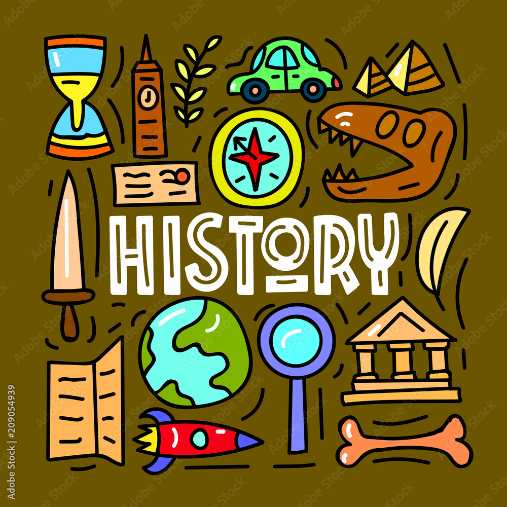 History Subject Concept Lettering Card Vector Illustration Stock Vector Adobe Stock History Subject Concept Lettering Card Vector Illustration Stock Vector Adobe Stock