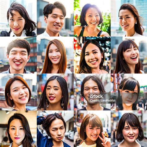 Multi Ethnic Asian People Portraits Stock Photo Download Image Now